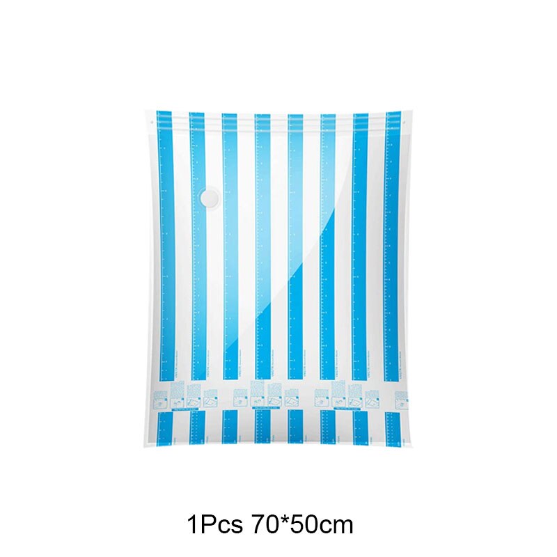 Vakuum Lagerung Taschen für Kleidung Decken Kissen Raum Sparer Größe extra Starke Vakuum Verpackung 60x40cm 70x50cm 80x60cm 100x80cm: 1Stck 70X50CM