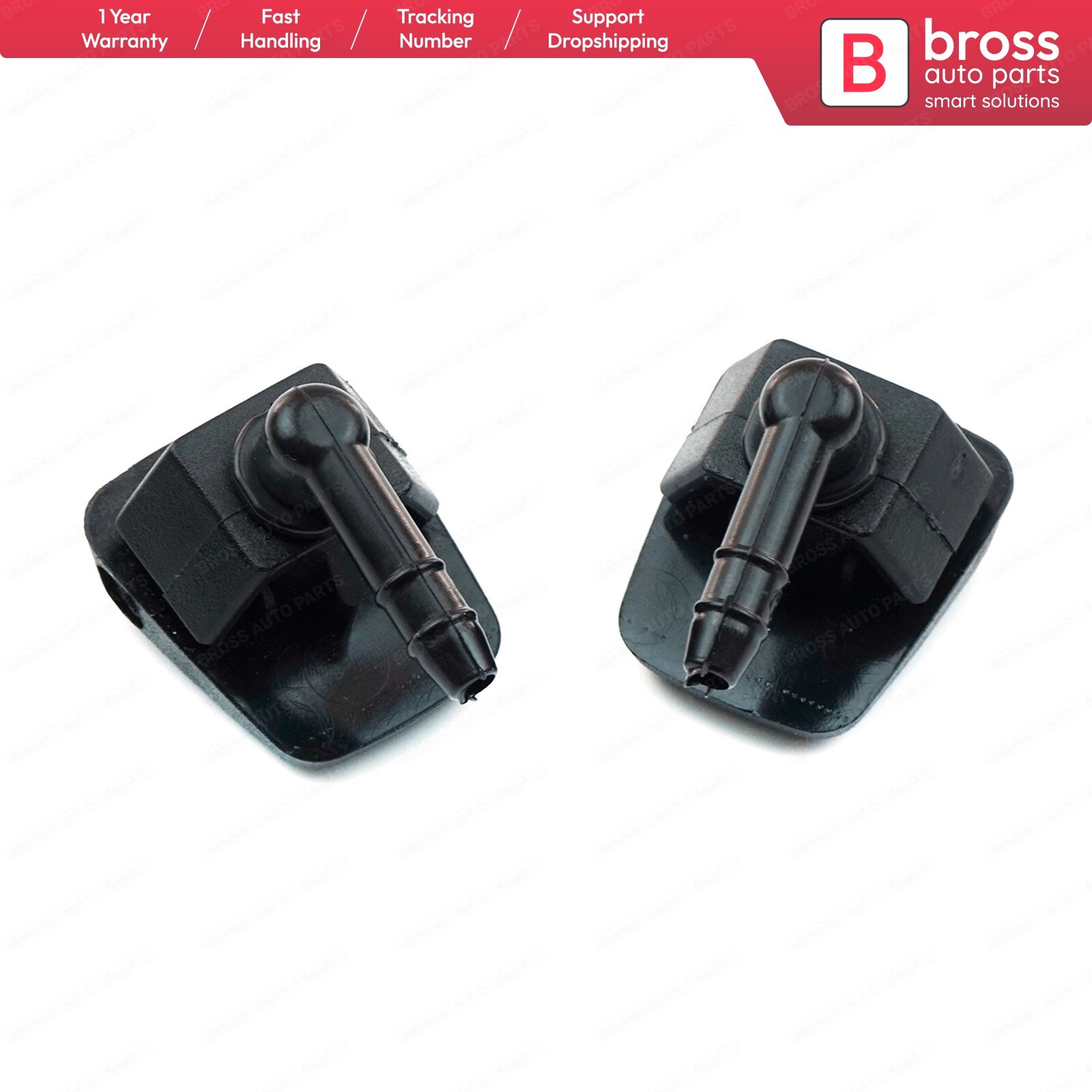 BSP532 2 Stuks Voorruit Water Washer Spray Jets 735277664 Voor Doblo Palio Ducato Punto Panda Bravo Marea Boxer Relais