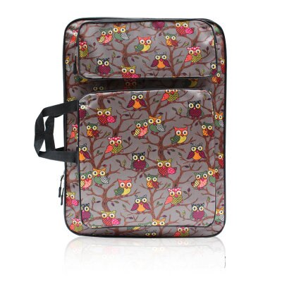 Owl Art School Bag Kids Art Set Sketch Board Drawing Bag For Drawing: Grey