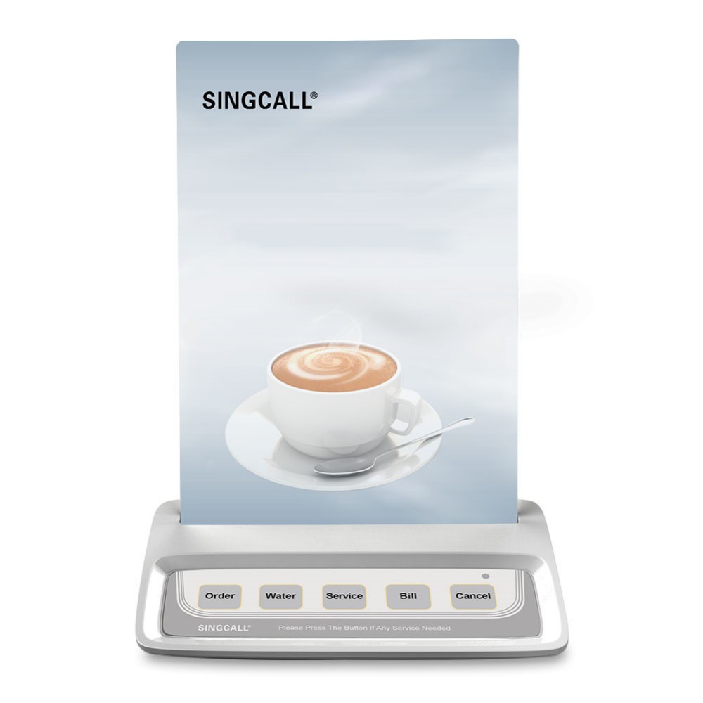 Singcall opkaldssystem tjener opkaldsknap, hvid opkaldssøgning med 5 taster underholdning steder knapper ape 150