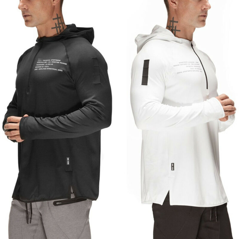 Men's Hoodie - Cotton Long Sleeve - Breathable Gym & Bodybuilding Top