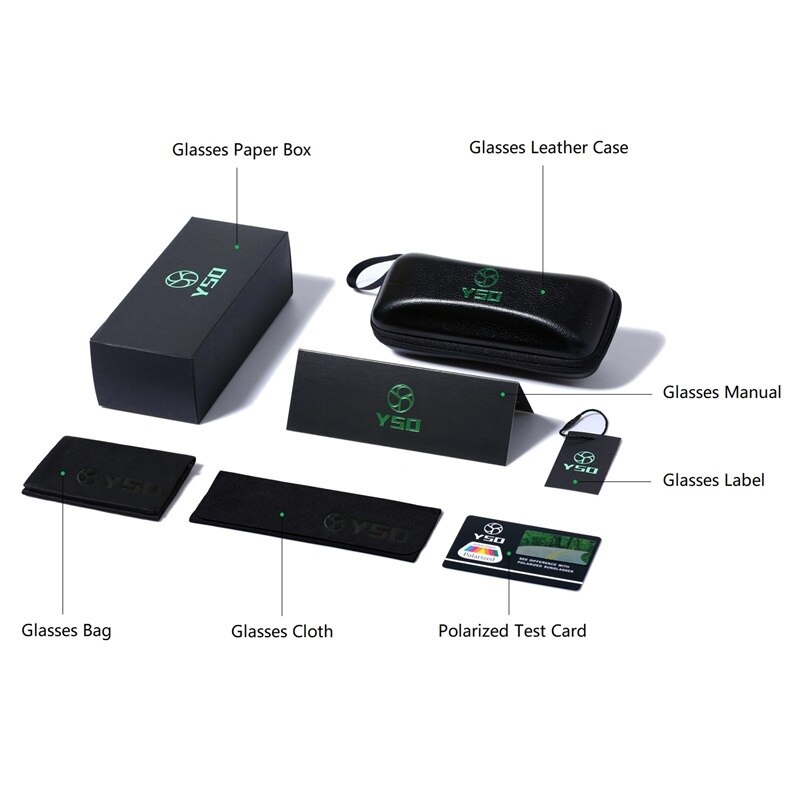 YSO-gafas de visión nocturna polarizadas para hombre, montura de aluminio y magnesio, gafas antideslumbrantes para conducción de coche, 6806