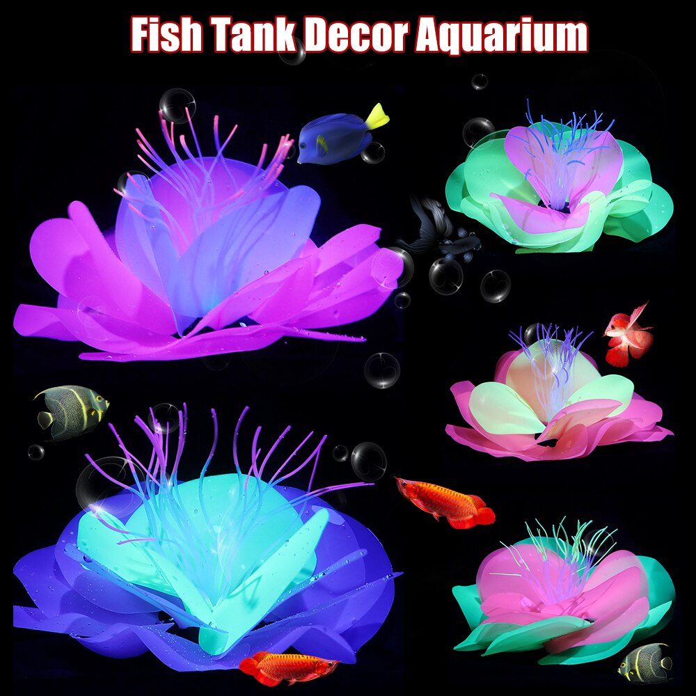 Aquarium Simulation Silicone Coral Sea Anemone Artificial Aquatic Plants Fish Tank Landscape Decoration