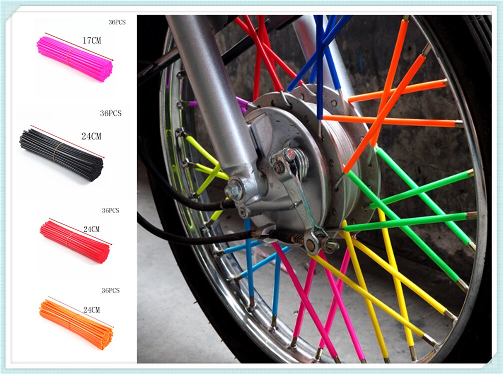 Universal 36 stücke off-road motorrad fahrrad hub felge dekoration streifen für KTM 65SX XC 85SX XC 105SX XC 125EXC 125 144SX