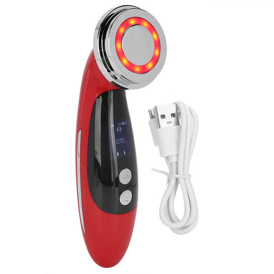 Photon Therapy Light Imports Face Lifting Beauty Massage Machine Skin Rejuvenation Remover Wrinkle Care Device: Red