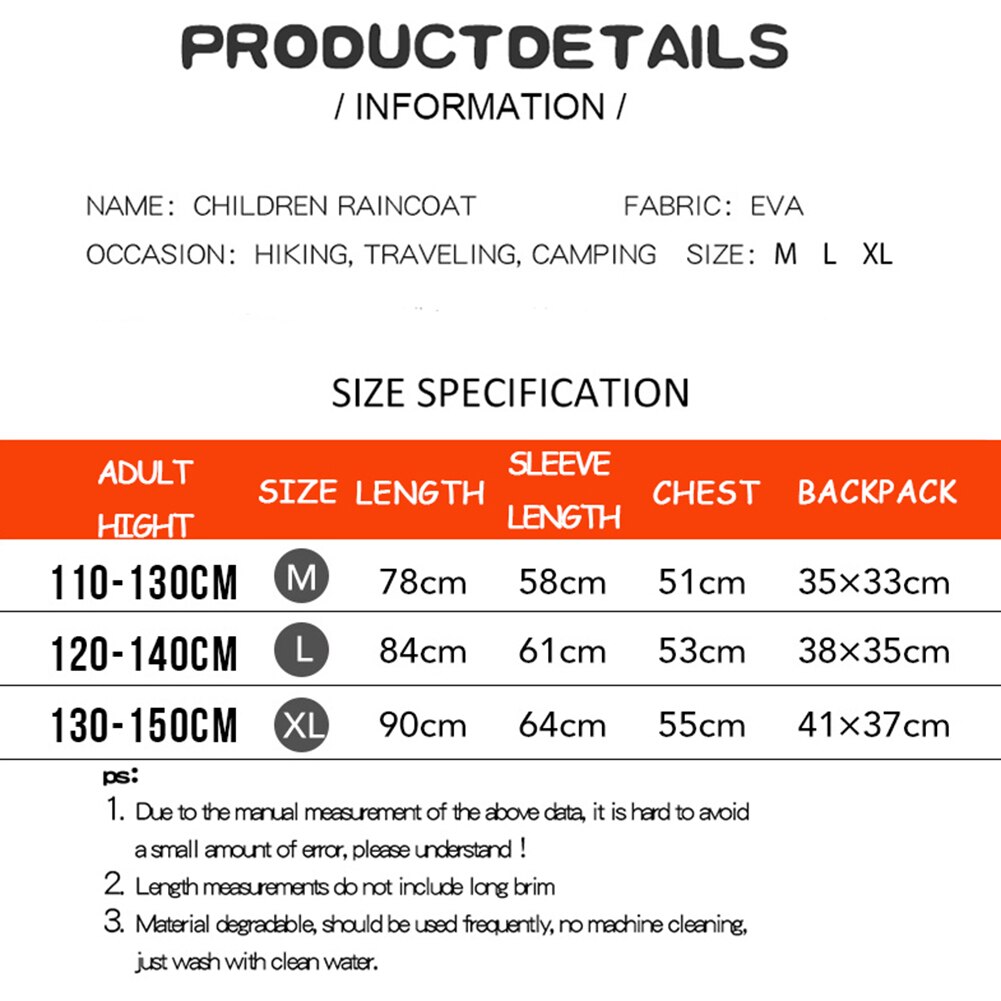 Dziecięcy płaszczyk przeciwdeszczowy wodoodporny nieprzepuszczalny ponczo EVA z kapturem tornister pokrowiec przeciwdeszczowy dla dzieci podróż szkolna na wolnym powietrzu pieszy