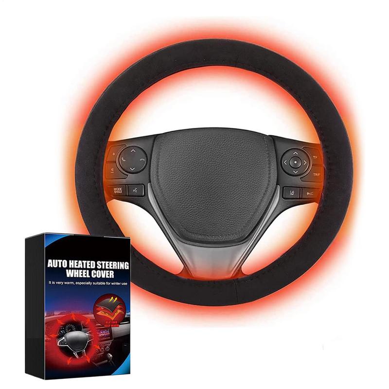 Heated Steering Wheel Cover Comfortable Wheel Hand Warmer Winter Warm Car Heating Hand Warmer Anti-Slip Wheel Car Accessories