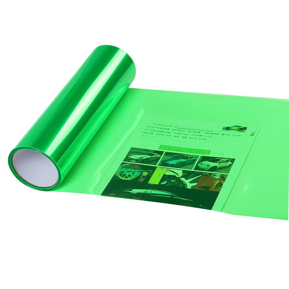 Linterna del coche de la luz trasera tinte de vinilo película única etiqueta linterna del coche de la película de cambio color de luz de la luz de niebla de La etiqueta engomada: green