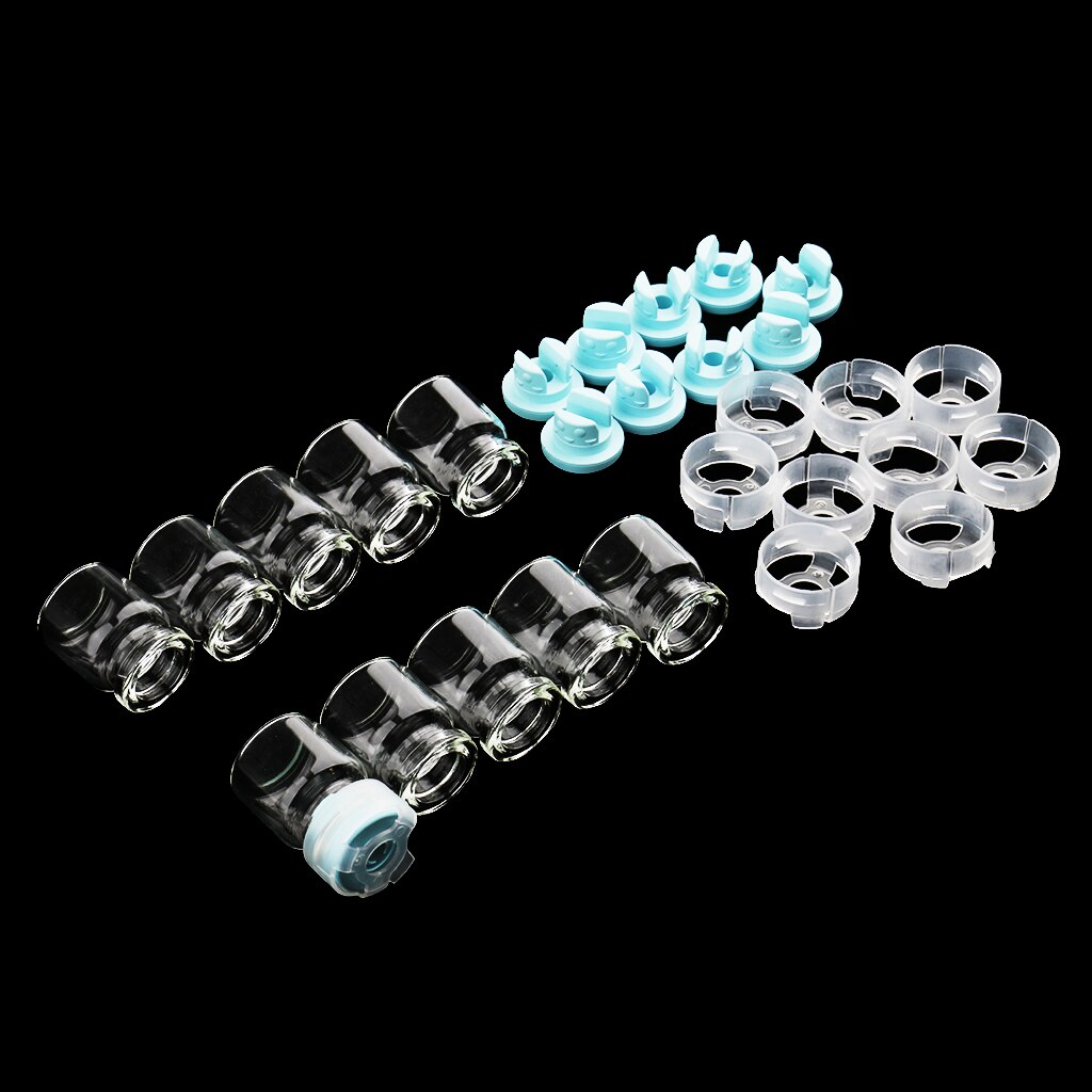 Lots 10pcs Amber Glass Bottles Essential Oil Perfume Vials 3ml/ 5ml/ 10ml