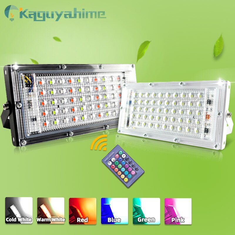 =(K)= LED Flood Light 50W 100W RGB Floodlight 220V LED Street Reflector Spot Lamp waterproof IP65 outdoor Lighting led spotlight