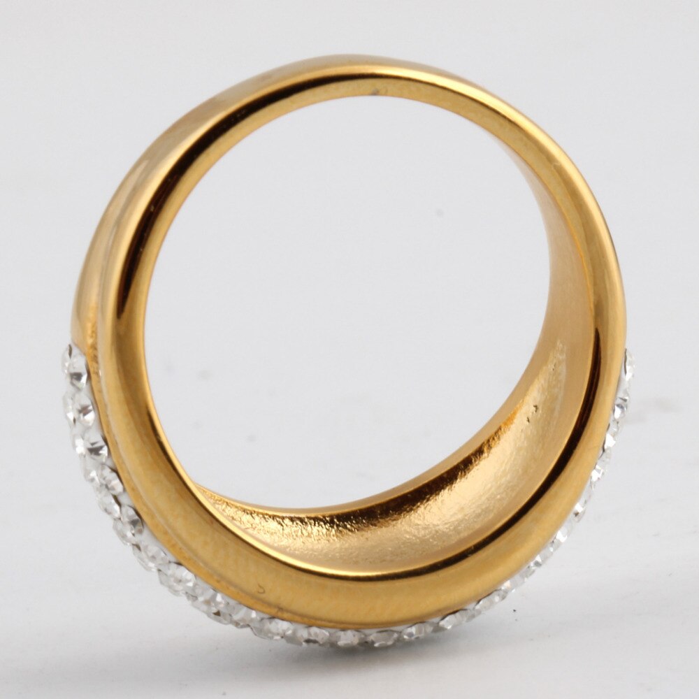 Bague en acier inoxydable NIBA 316L pour femme avec cristal autrichien Stellux de supérieure