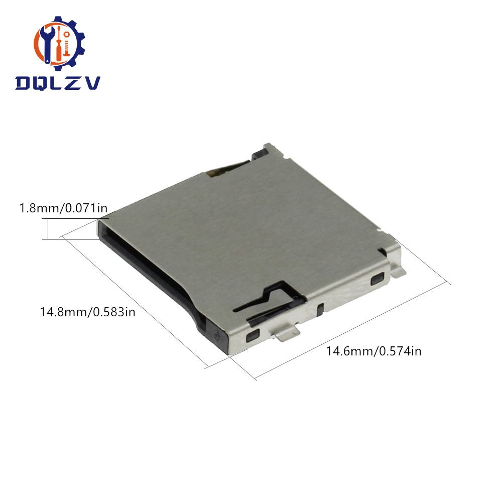 SD Card Socket Adapter Automatic PCB Connector SD card slot connectors,TF card deck, fit for phone, tablet, Vehicle Naviga