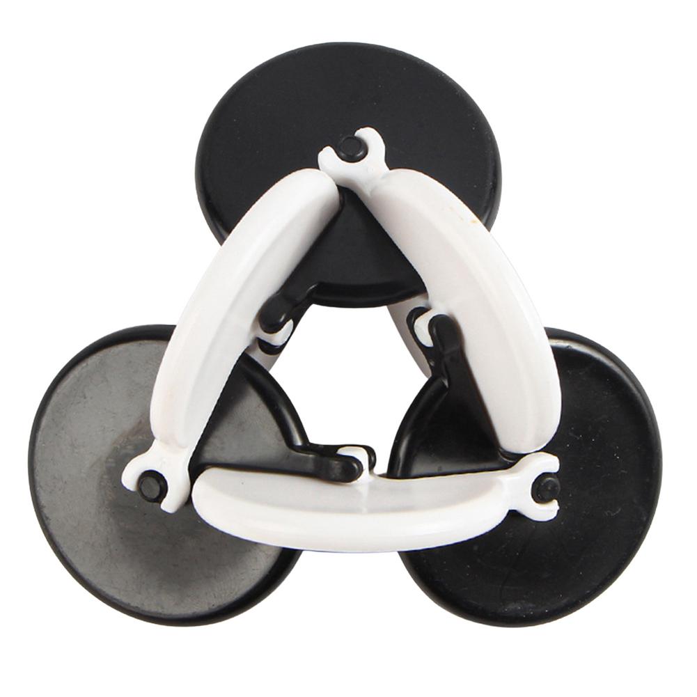 Jouet circulaire torsadé pour soulager l'anxiété, gadgets innovants pour enfants adultes, soulagement de l'éducation, décompression: Black and White