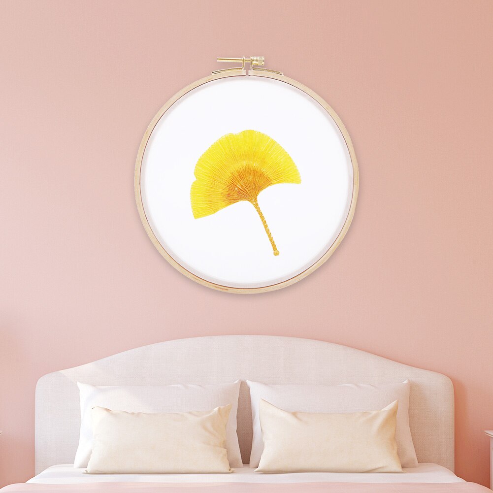 Stamped Linen Cloth Circle Embroidery Hand-stitched Cross Stitch Kits Flower Plant Print Art Crafts Needlework Sets