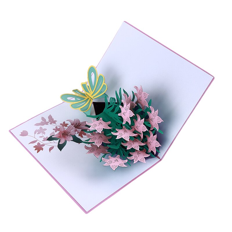 3D Pop-up Cards Valentine's Day Lover Happy Birthday Party Invitation Folding Type Stereo Greeting Card