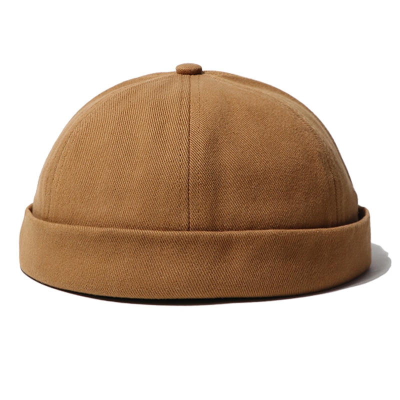 Hip hop cap mænd street casual docker sailor biker hat skullcap loop beanie brimless cap women pumpkin beanie gorra hatte