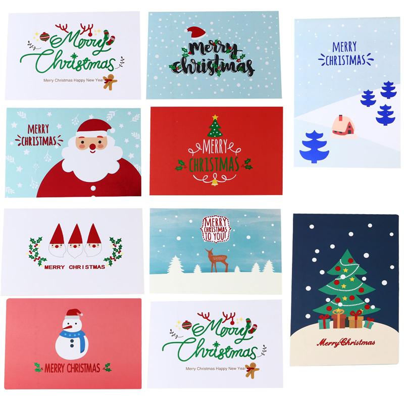 18Pcs Merry Christmas Greeting Cards Paper Cards Year Cards Year Party Cards Cards