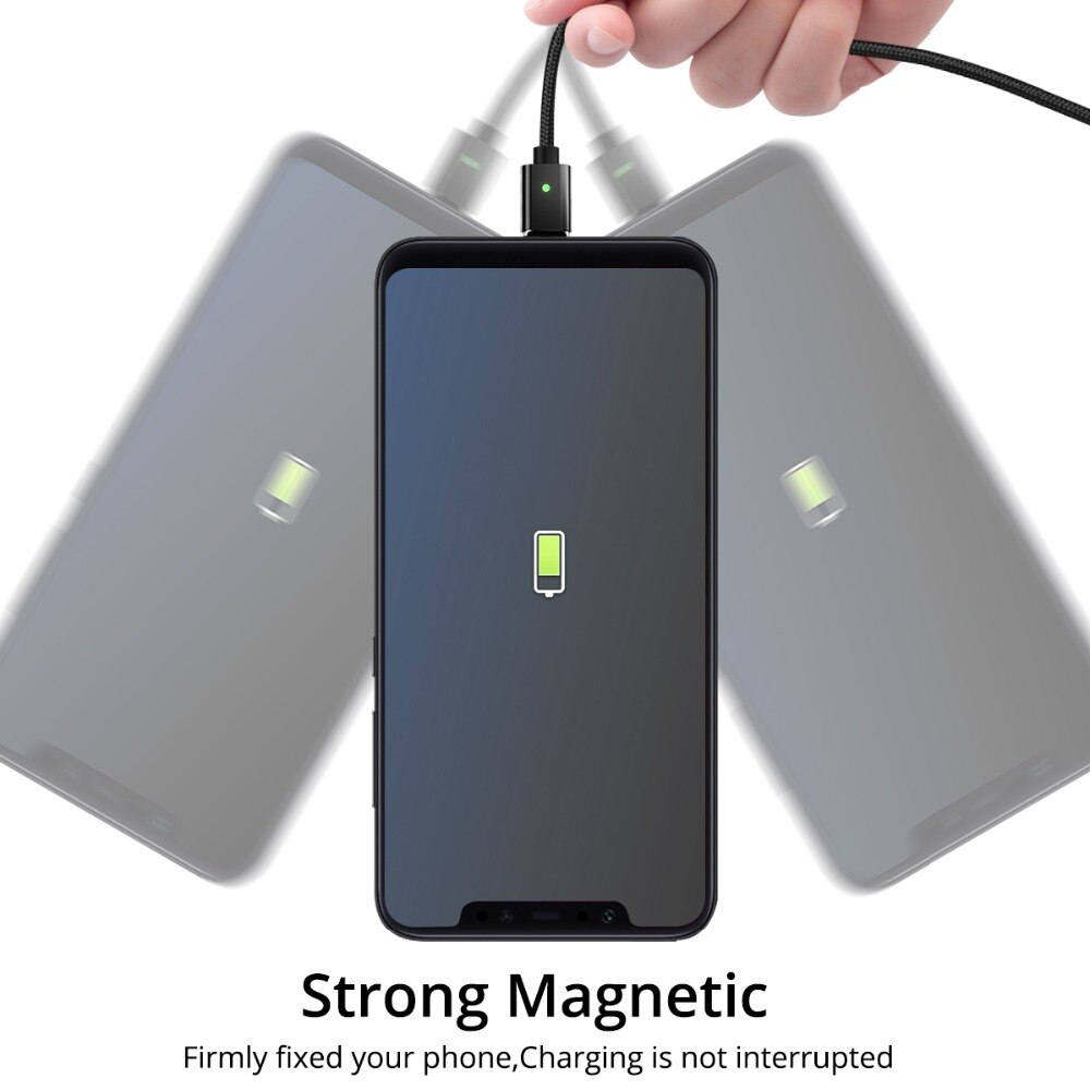 Anmone magnetische kabel snellader micro usb kabel 1m android datakabel magneet oplaadkabel voor mobiele 2m snellaadkabel