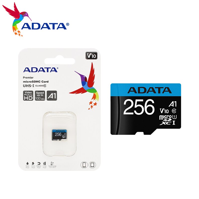 100% Original ADATA Memory Card High Speed 32GB Class 10 A1 Micro SD Card 64GB 128GB 256GB U1 UHS-I V10 TF Microsd