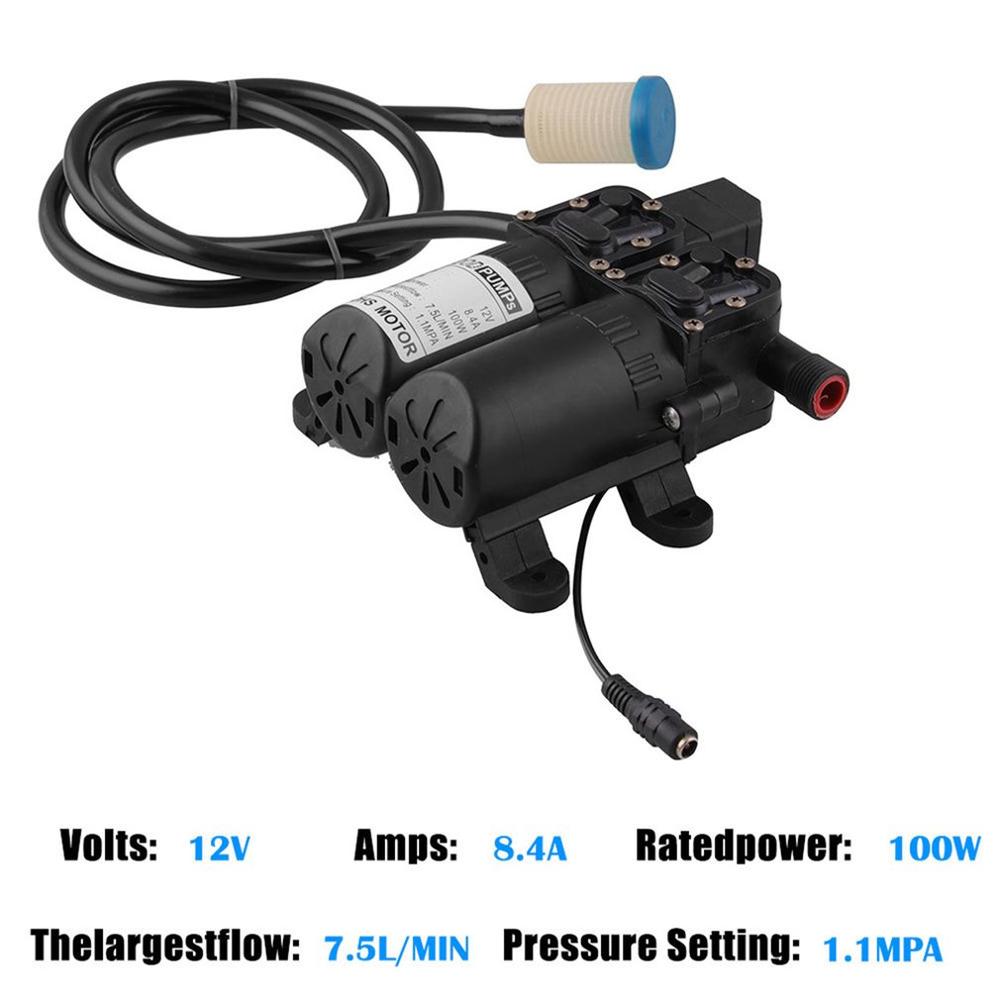 12V Draagbare Hogedruk Washdown Dek Pomp 100W Zelfaanzuigende Quick Car Cleaning Wassen Pomp Elektrische Wasmachine kit