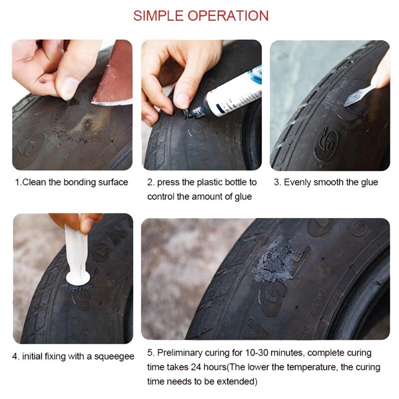 Bil dæk gummi reparation gummi motorcykel dæk skader reparation dæk stærk gummi  - 30ml