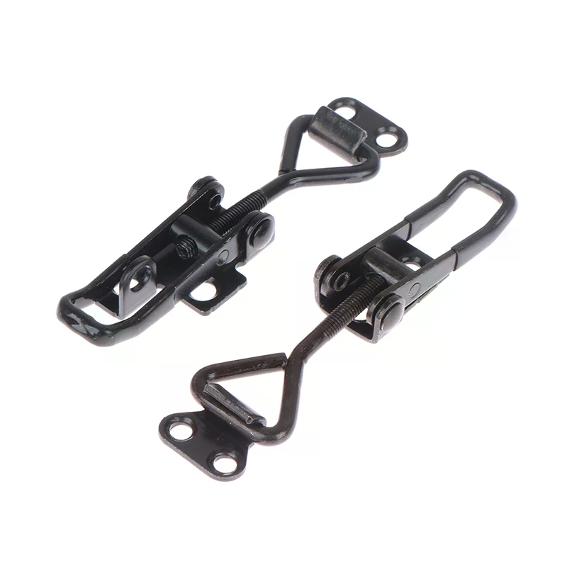 Elbow Clamp Black Quick Clamp Latch Clamp Box Cabinet Boxes Lever Handle Lock Hasp For Home Sliding Door Furniture Hardware