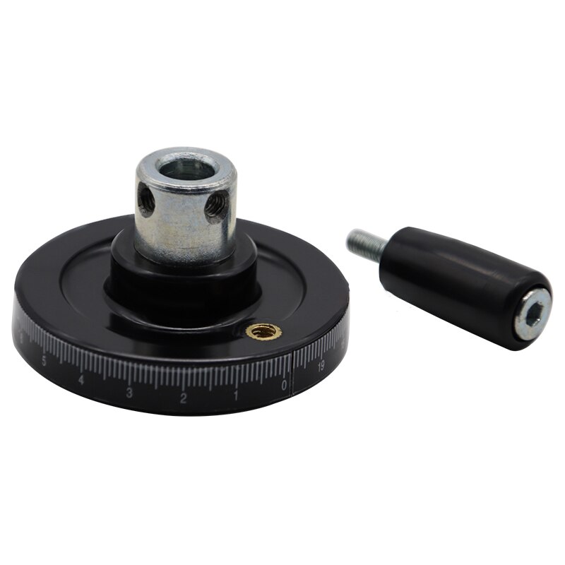 63mm Hand Wheel with Bakelite Handle, Dual Scales Revolving Handle Hand Wheel for Milling Machine, Lathes, Grinders