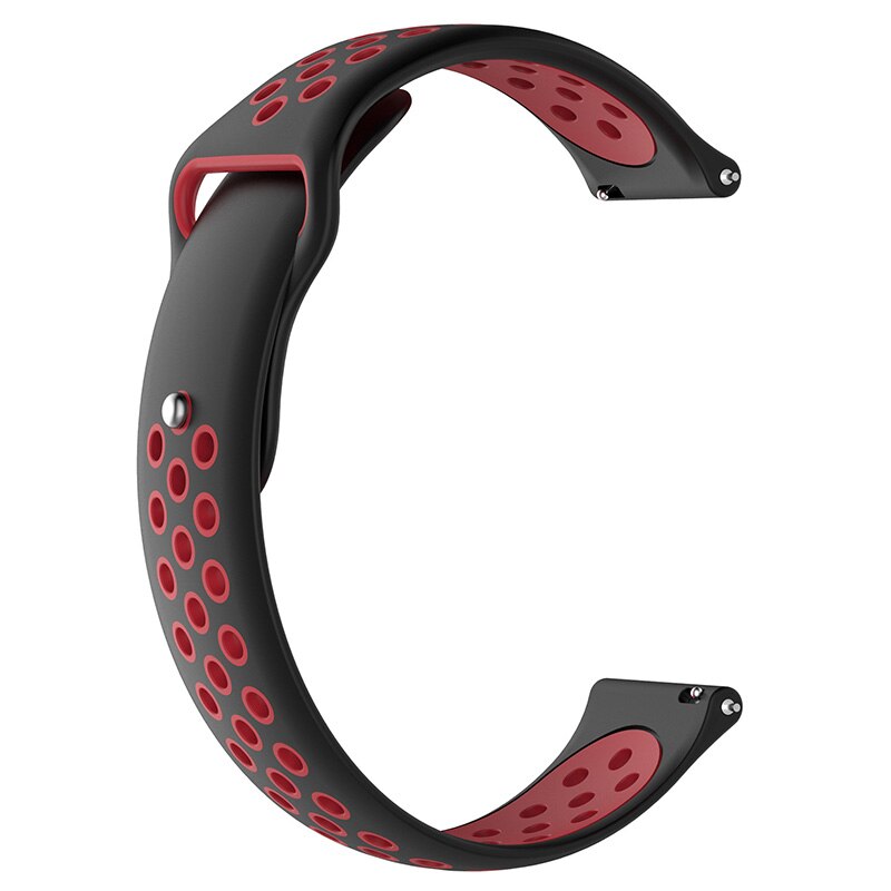 For Amazfit Bip Lite Bip 20mm Smart Watch Nylon Woven Silicone Strap Replace Band Bracelet 20mm: Silicone  Black Red