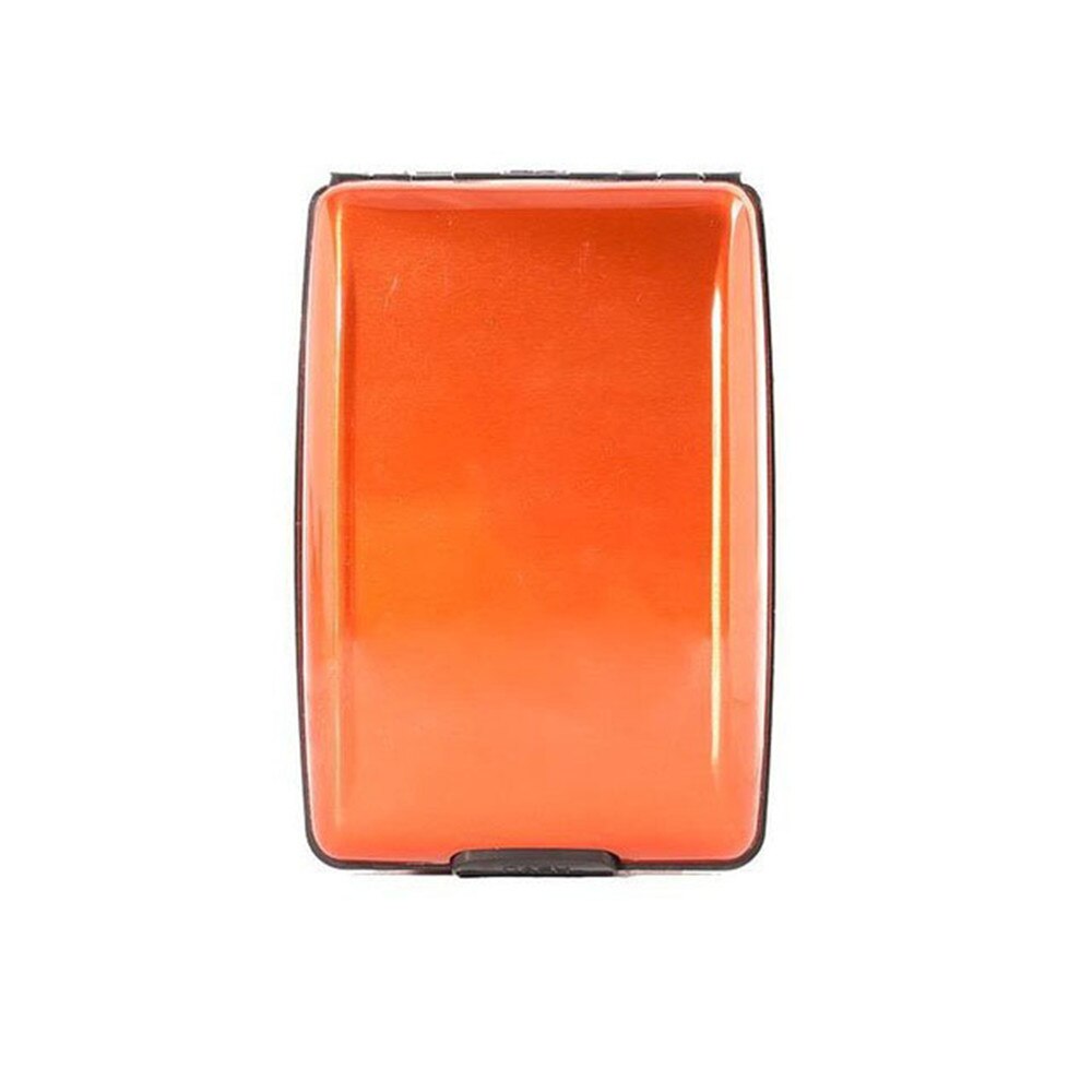 Aluminium Portemonnee Bankkaart Blocking Hard Case Credit Card Wallet Anti Rfid Scanning Beschermen Kaarthouder Mannen Zakelijke Portemonnee: Orange