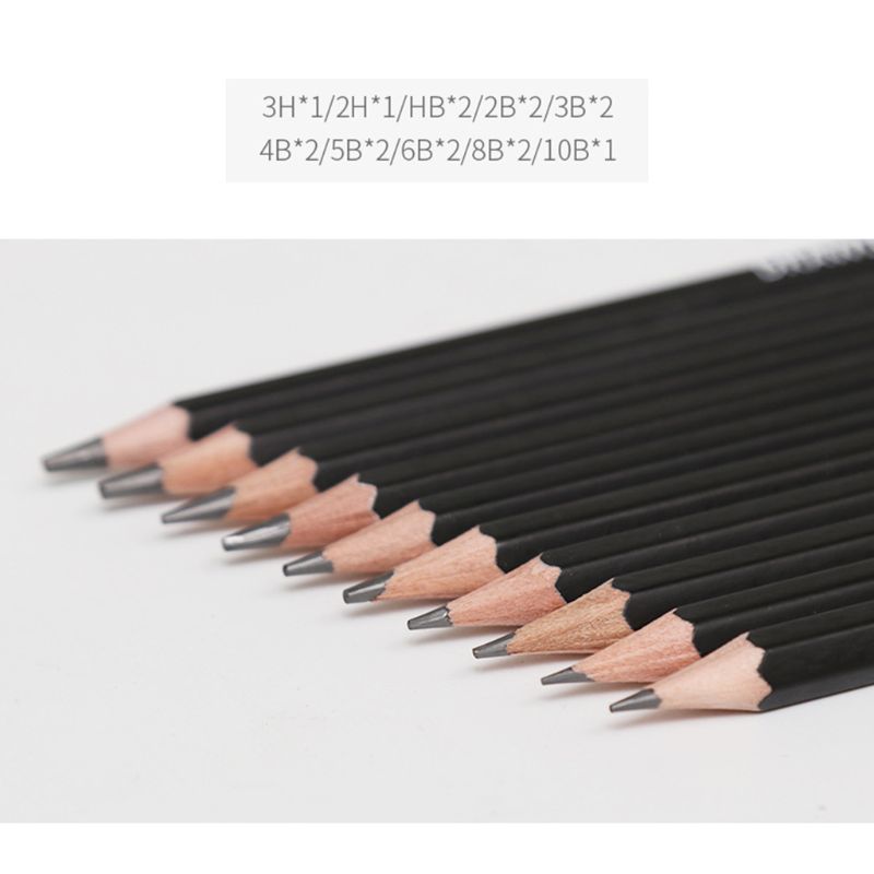 30pcs/set Sketching Pencil Drawing Kit 2H HB 2B 3B 3H 4B 5B 6B 8B 10B Art Supply