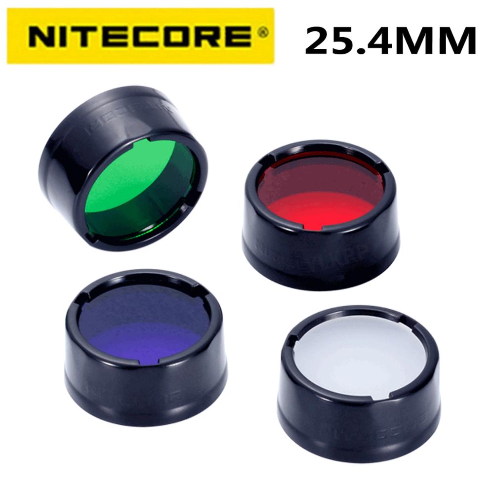 Originele Nitecore Filter NFR25 NFG25 NFB25 NFD25 Voor Zaklamp Met Hoofd 25.4Mm Voor Nitecore EA1 EA2 EC1 EC2 MH1A MH2A MH1C