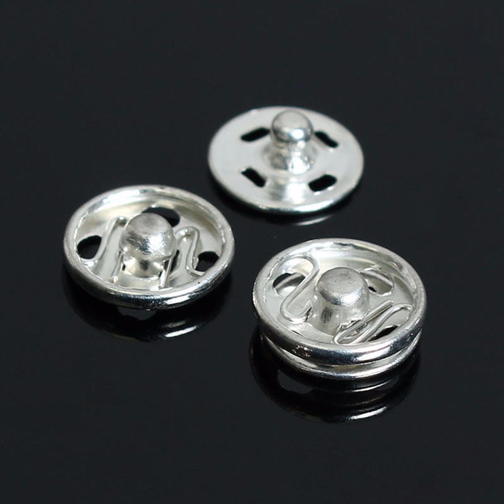 50 stk 10mm metal trykknapper tøj skjorter gør det selv sytilbehør usynlig knap clips rund lille knap jakke