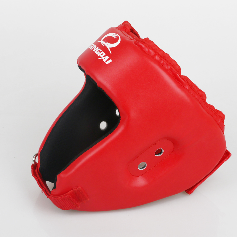 Rosso Nero Mma Casco Femmina Adulta di Sesso Maschile Combattimento Muay tailandese calcio boxe formazione Caschi Copricapo di Sicurezza Sanda Caschetto di Protezione