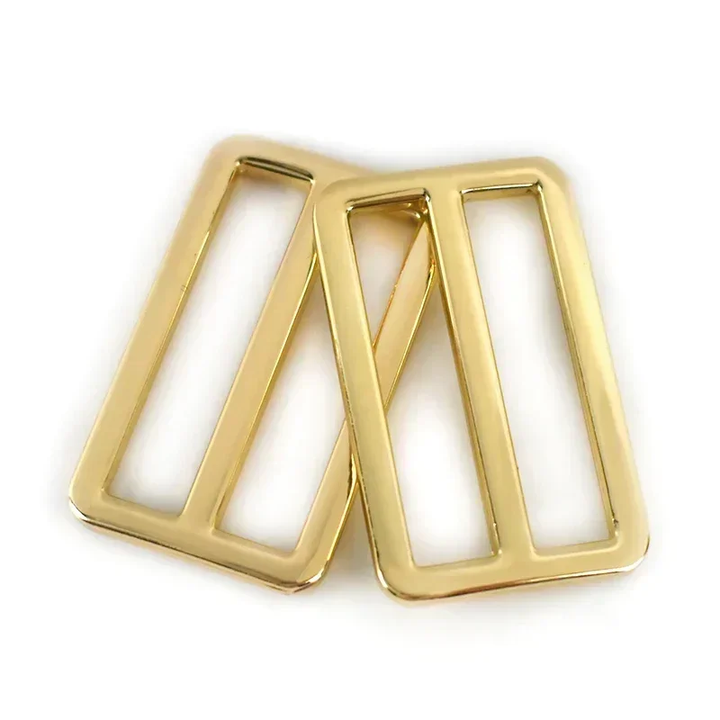 10/20Pcs 20-50mm Metal Buckles for Bag Strap Slider Tri Glide Adjuster Clasp Webbing Backpack Hooks Loops DIY Accessories: 8# / Gold