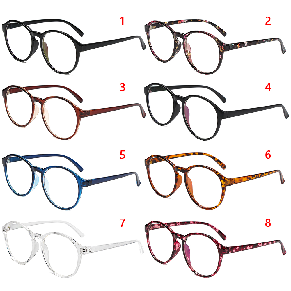 Retro pyöreät naisten lasit säteilyä estävät optiset silmälasit muovikehys retro vintage lasit kehys naisten silmälasien kehys