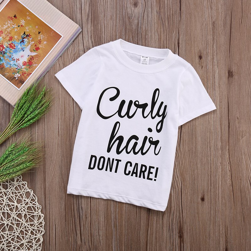 Toddler Kid Baby Girls Summer Cotton Loose Tops T-shirt Casual Shirts Tee Short Sleeve 2-6Y