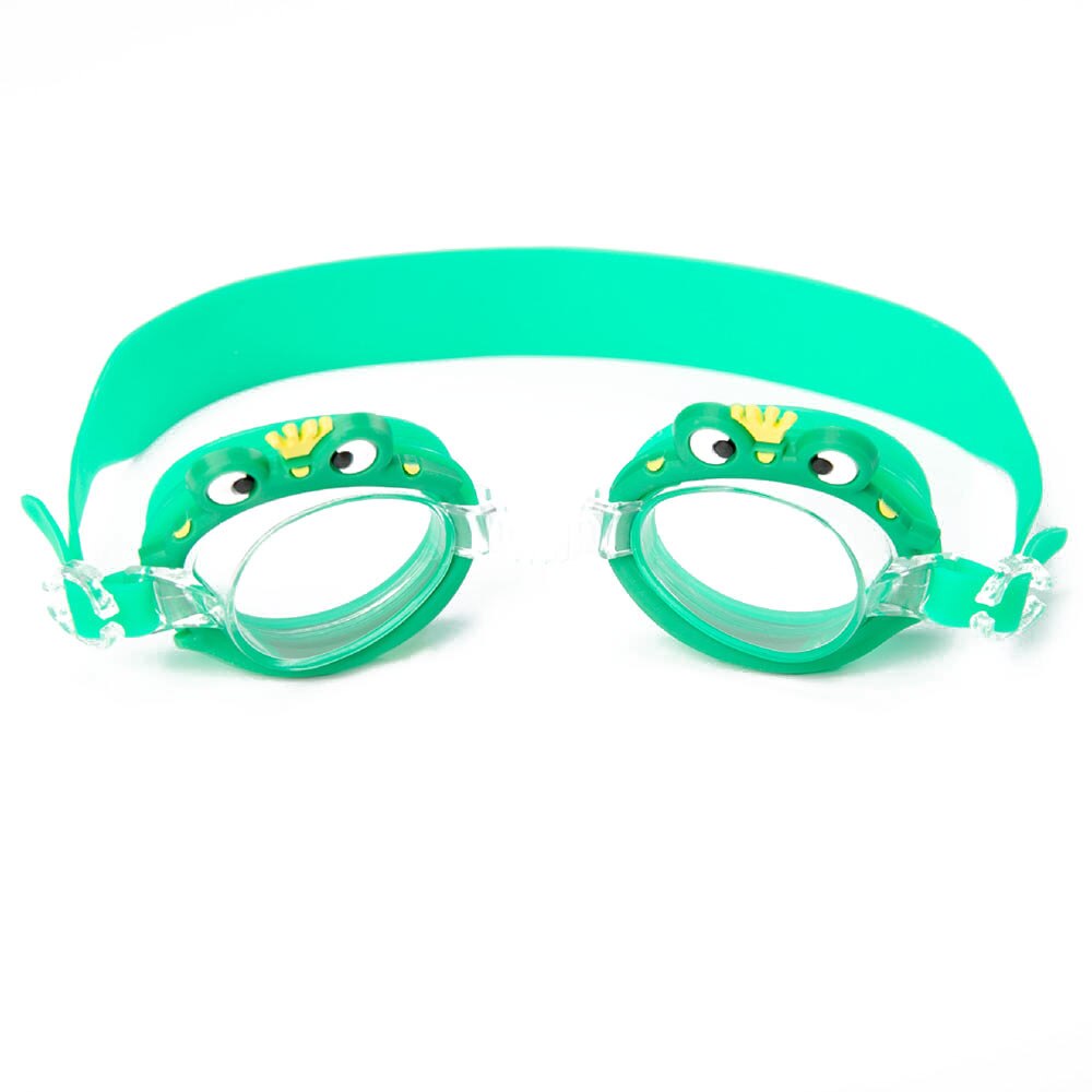 Silikone gennemsigtige børn børn svømmebriller vandtæt svøm briller briller justerbar dreng pige øje slid: Grøn
