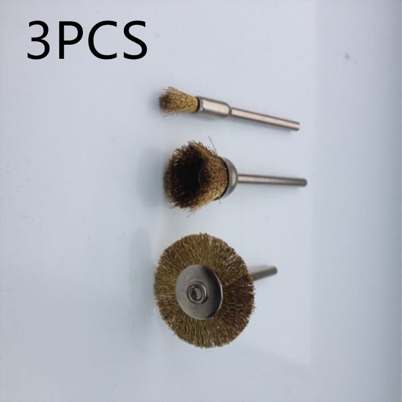 Tool Copper Wire Brushes Set Rust Paint Remover Wheel 3pcs Accessories