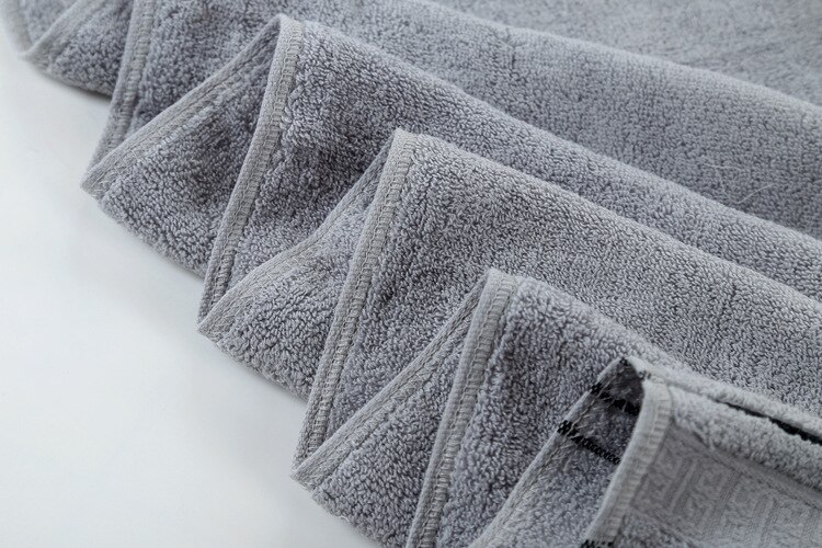 Simple striber 100%  badehåndklædesæt i bomuld hvidgrå badehåndklæder til voksne luksusmærke blødt håndklæde badeværelse