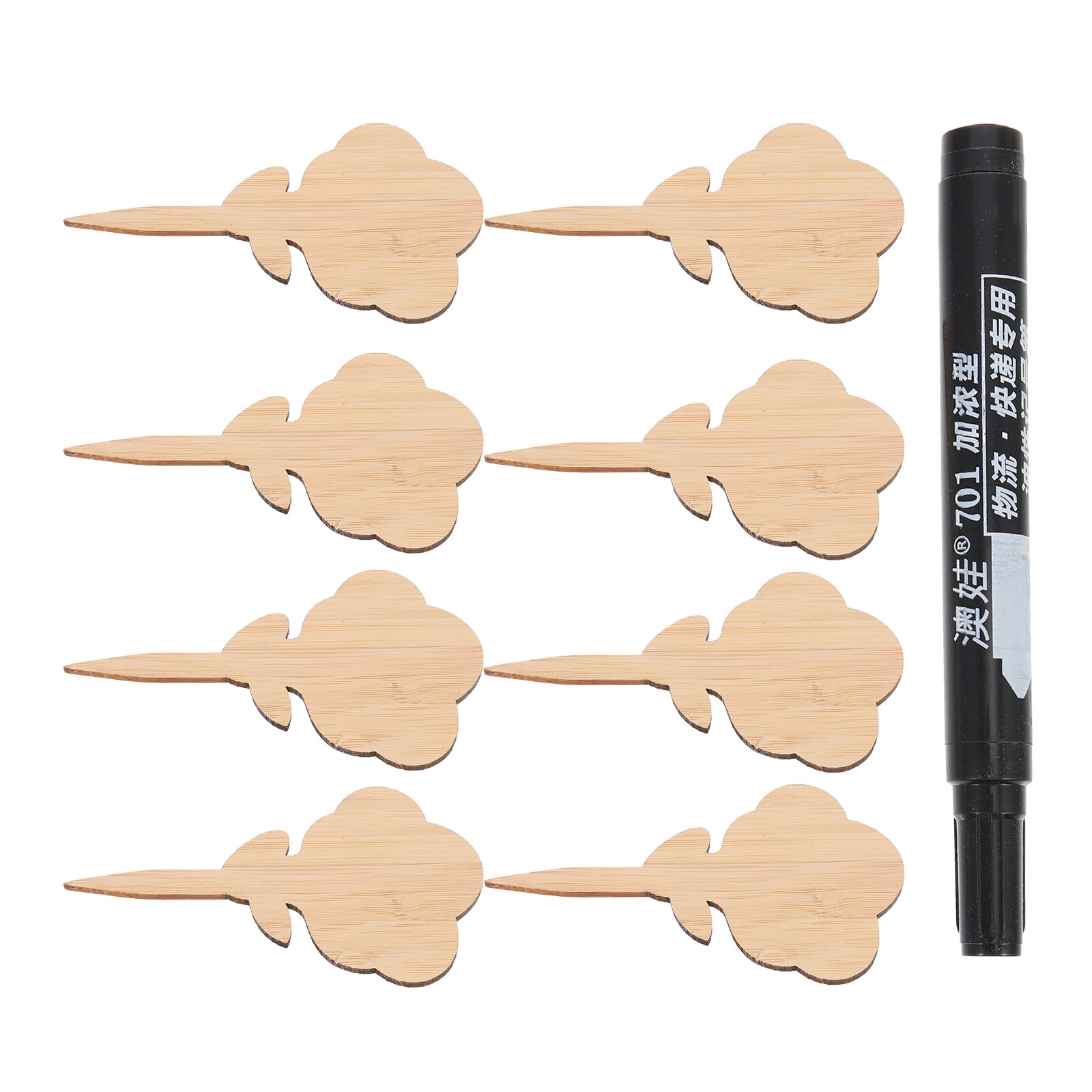 1 Set Van Bamboe Plant Labels Plant Naam Tags Tuinieren Levert Plant Onderscheiden Labels: As Shown 3