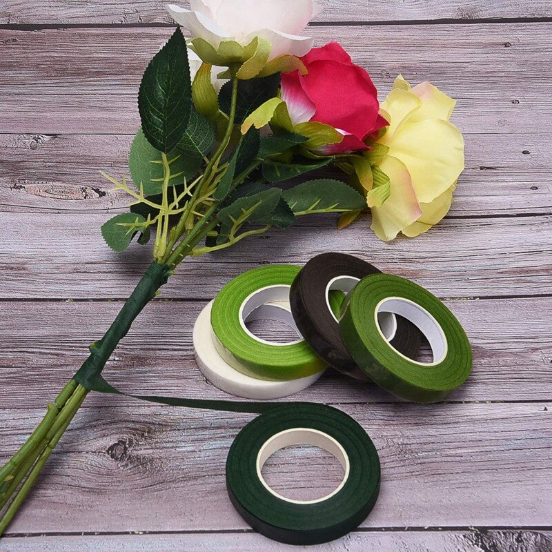 15 rollos de cinta Floral para envolver ramo de flores y proyectos de floristería decoraciones de 1/2 pulgadas de ancho 30 yardas