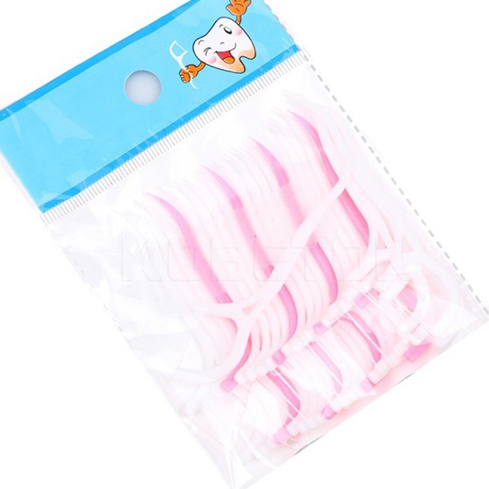 25 stks/set Tandheelkundige Bleken Rager Schoon Tanden Stok Plastic Tandenstokers Floss Pick Mondhygiëne Tandenborstel Dental Floss