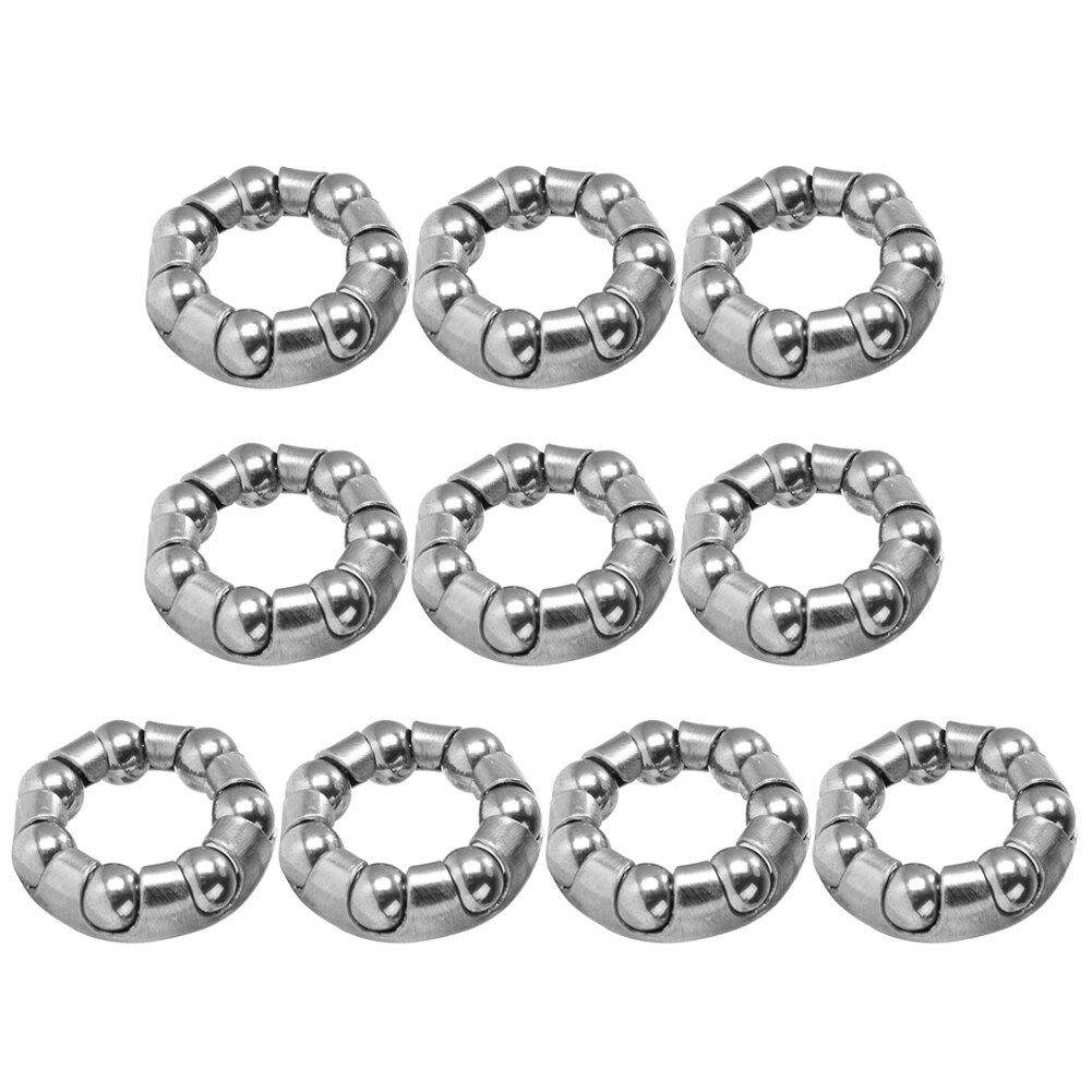 10pcs Bicycle Front/Rear Wheel Axle 1/4 inch x 7 Steel Ball Bearing Durable Bike Wheel Hub Bearings Cycling Replacement Parts: Default Title