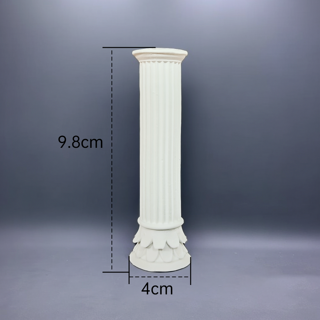 Pilar romano Doric, decoración nórdica de yeso, Mini candelabro de Pilar de yeso para el hogar, pintura de fotografía con sentido de atmósfera