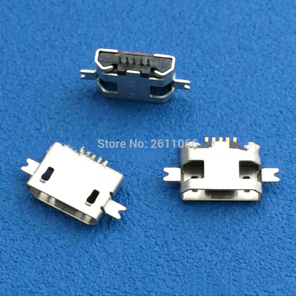 100 stk mikrostik tung plade 1.0 smd 2 fod mini usb 5p hun tablet opladning til motorola  ni525 mobiltelefonstik