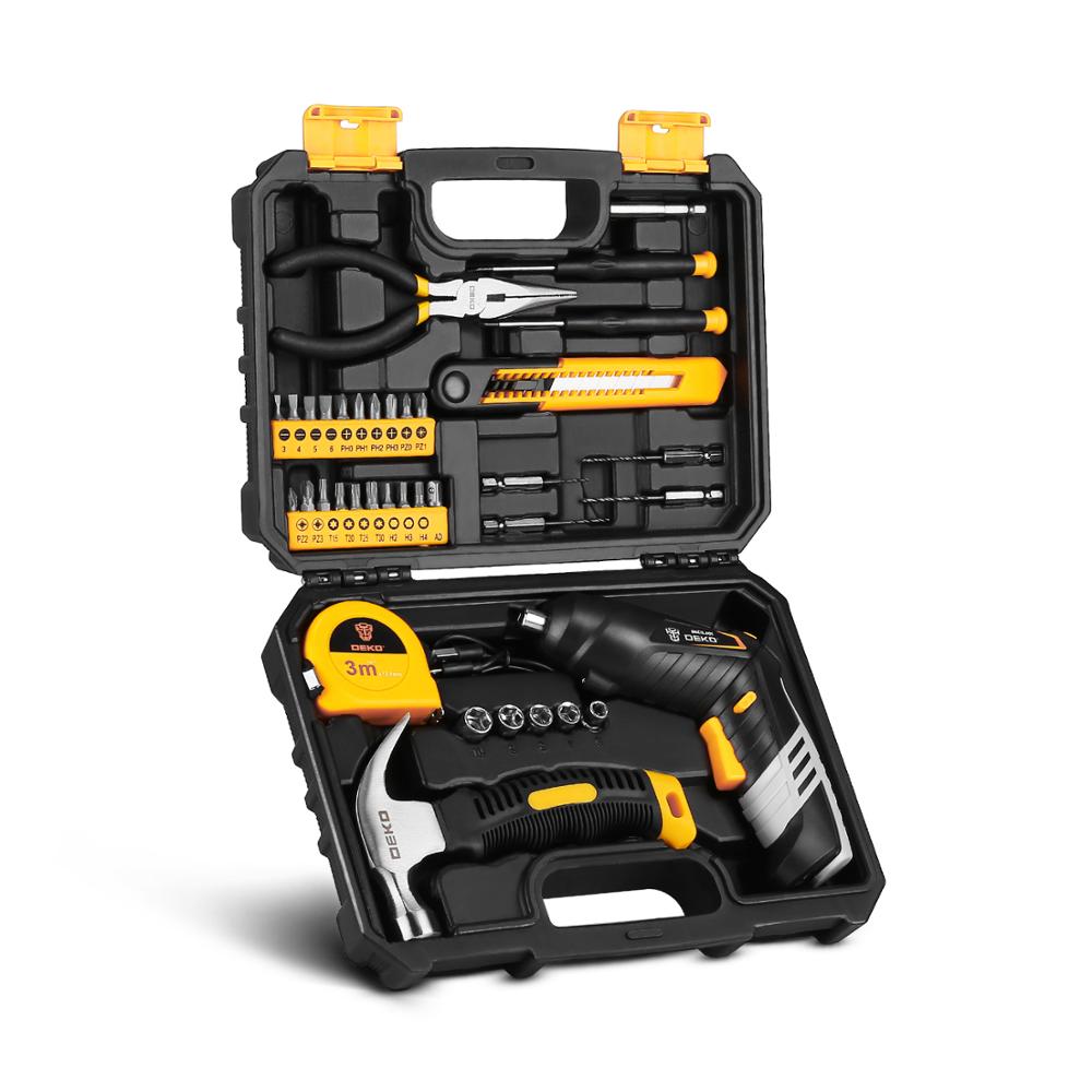 DEKO-destornillador eléctrico inalámbrico, DKCS3.6O1 S1/S2/S3, batería de carga sin llave