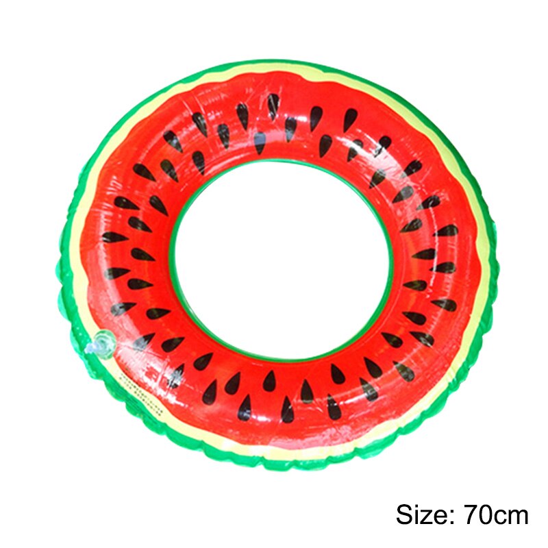 Flotador circular inflable de sandía para niños y adultos, piscina de verano: YELLOW