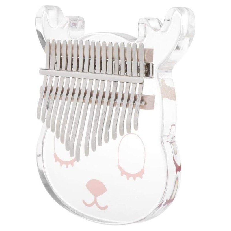 Cega 17 tangenter kalimba tommelfinger klaver, mini bærbart klaver kalimba crystal, fødselsdag, børn voksne begyndere, sød hjort