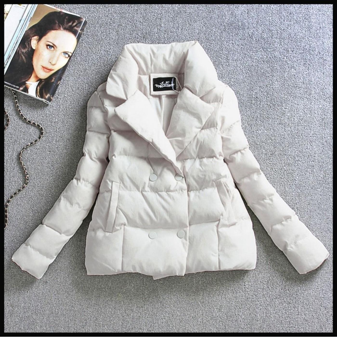 Winter Women Jacket Coat Cotton Clothing Short Slim Ladies Warm Parka Black Sutdent Clothes