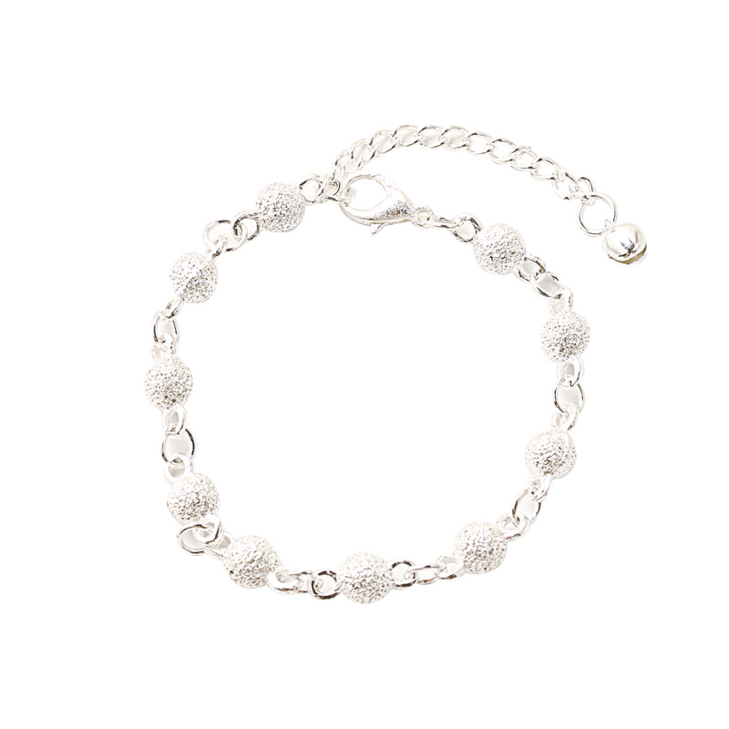 2021 New fashion harajuku braccialetti regolabili semplici perline placcate argento per decorazioni per ragazze accessori bracciale sulla gamba